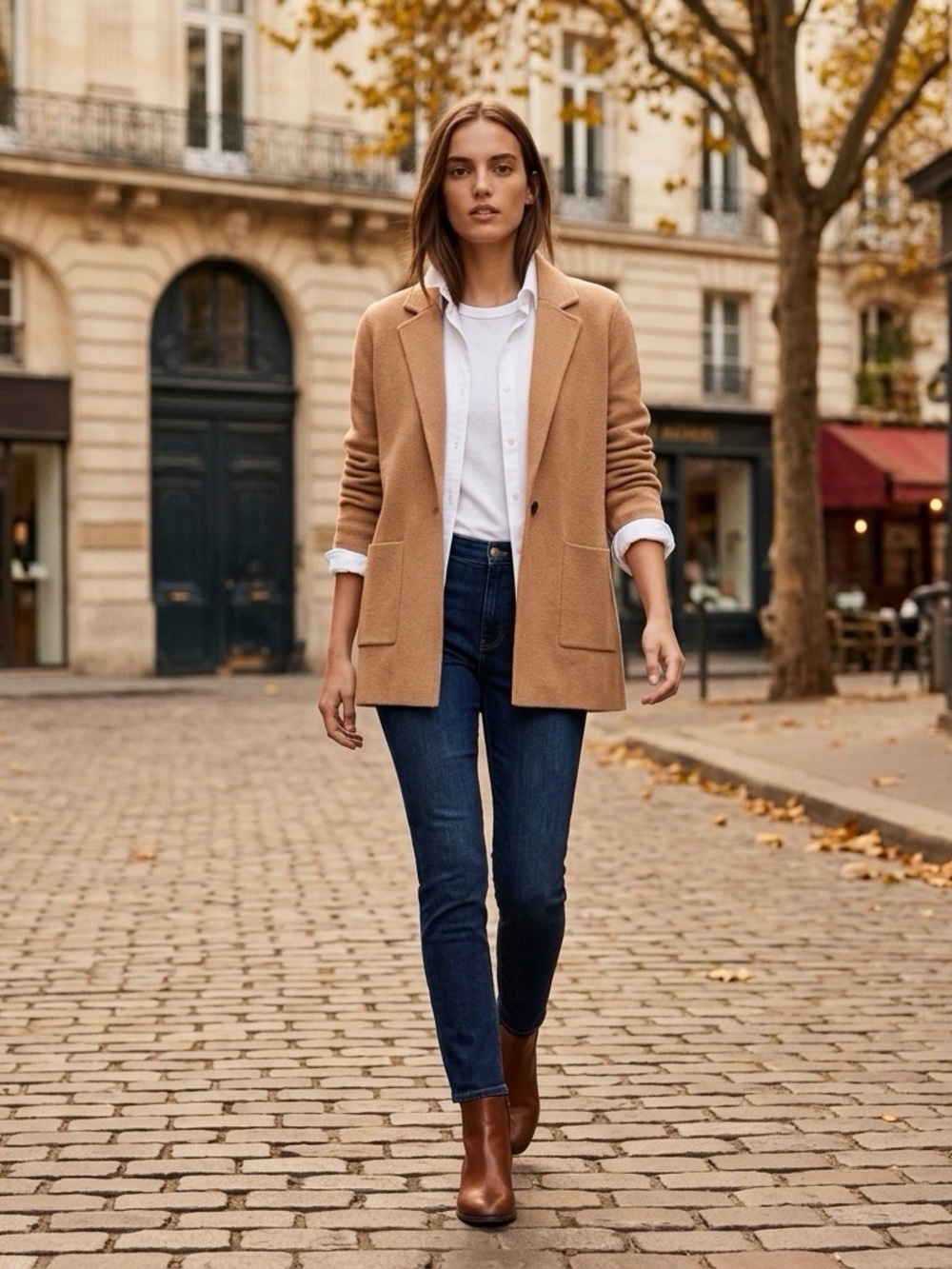 J.Crew Camel 100% Merino Wool Open-Front Sweater Blazer Size Small
